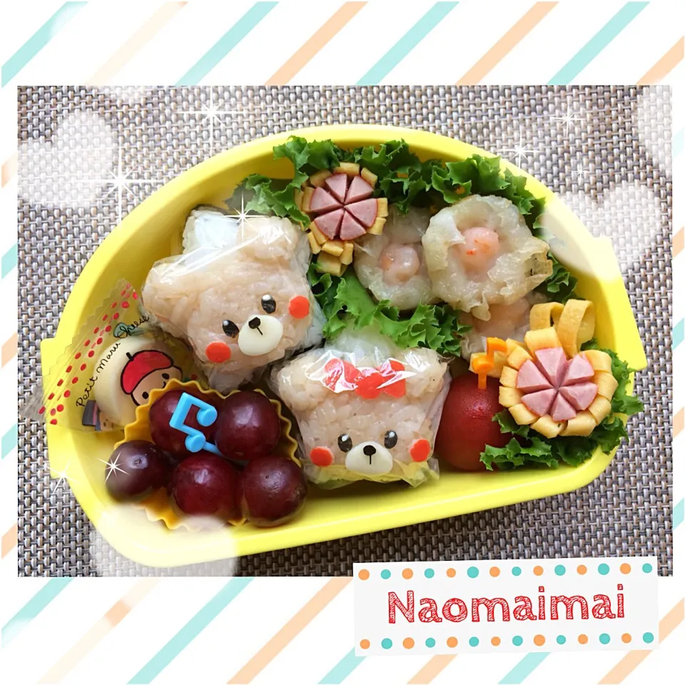 くまﾁｬﾝのお星さまおにぎり弁当|Naomaimaiさん