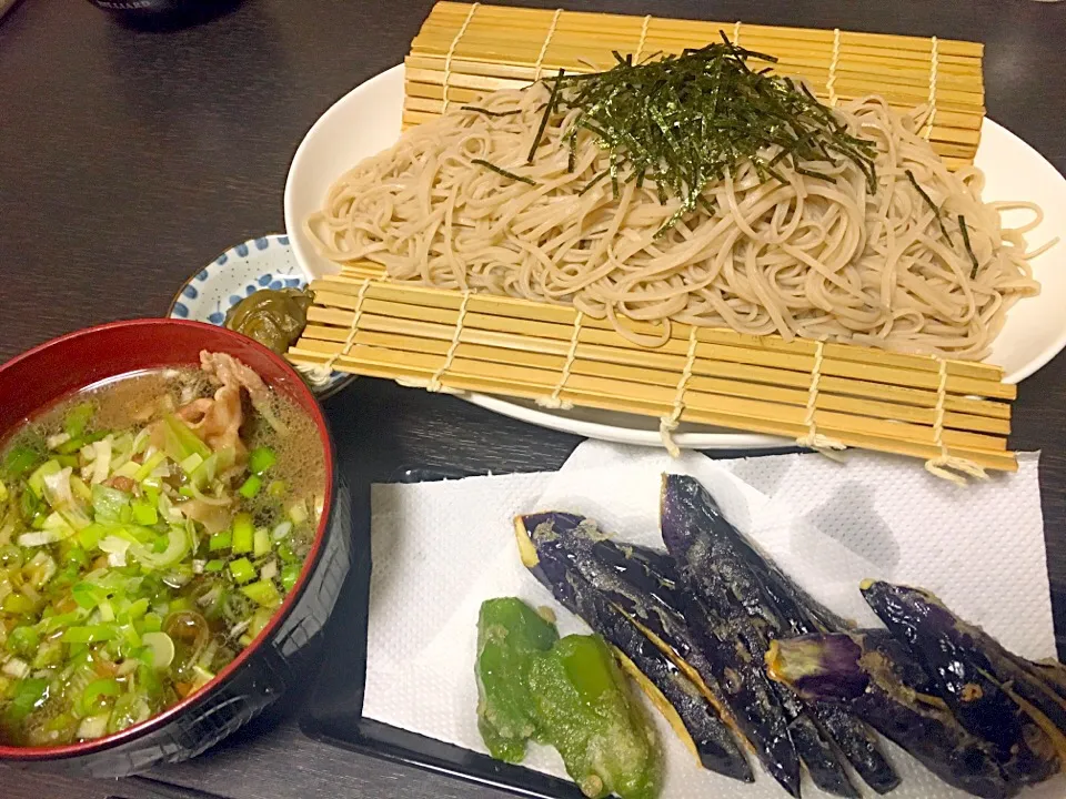 肉蕎麦、野菜天ぷら|ゆさん