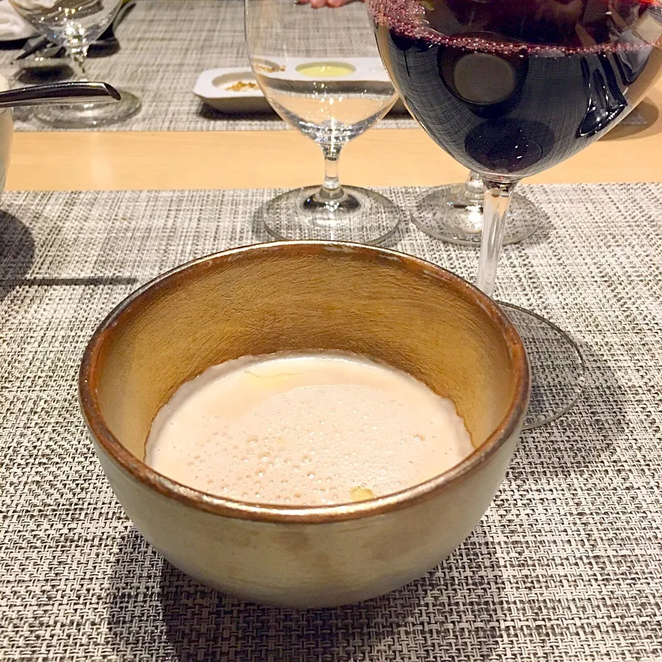 Snapdishの料理写真:山栗のポタージュは飲むモンブランでした〜😍|Seikoさん