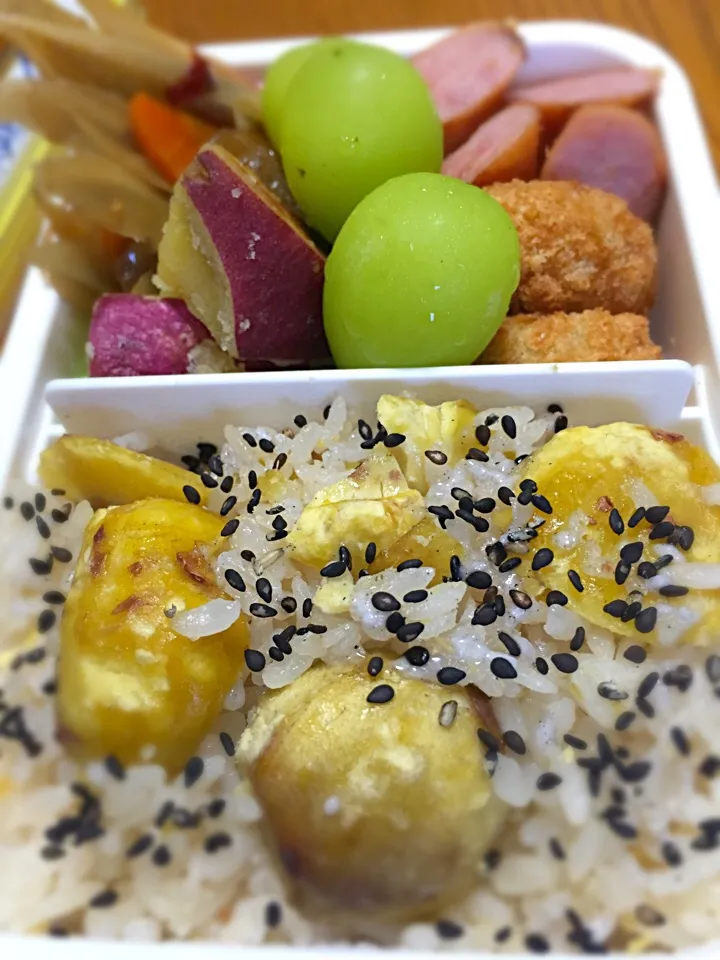 9月9日🌰栗ごはん弁当🍱🌰🌰🌰|かよっぺさん