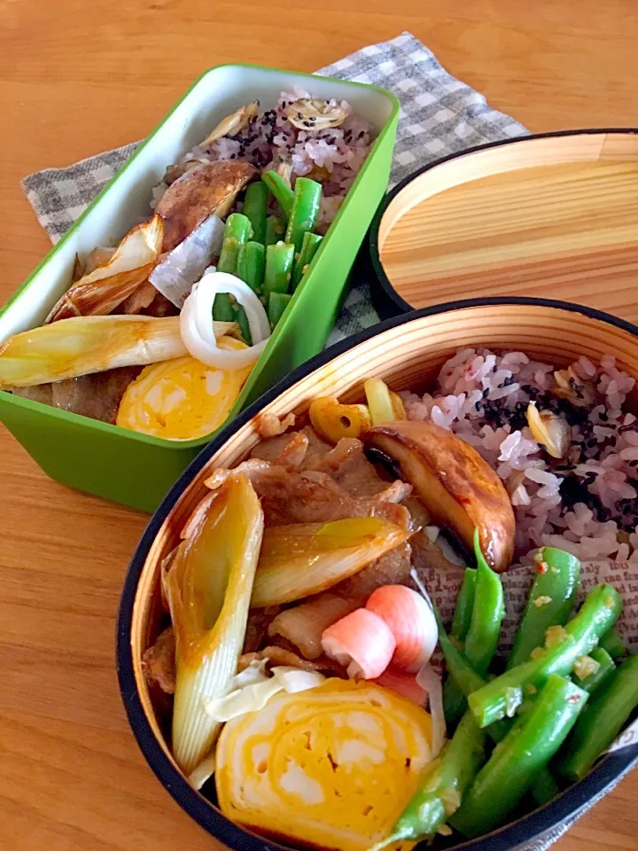 Snapdishの料理写真:豚の照り焼きとあさりの炊き込み御飯|tacconcinaさん