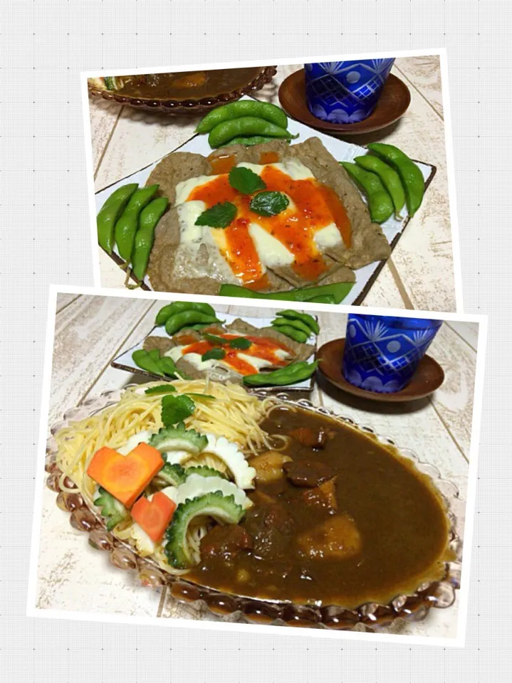 今日の男飯(⌒-⌒; )静岡黒はんぺんwithとろけるチーズ♫たっぷり煮込みカレーをリメイク♫|ひーちゃんさん