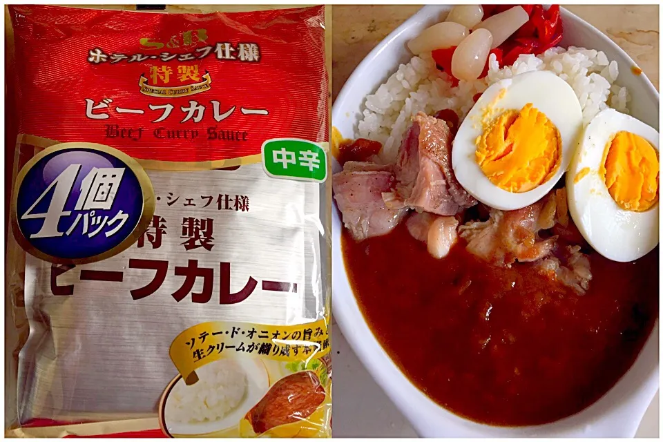 レトルトカレー、チキンもも肉のせ|Kunisanoさん