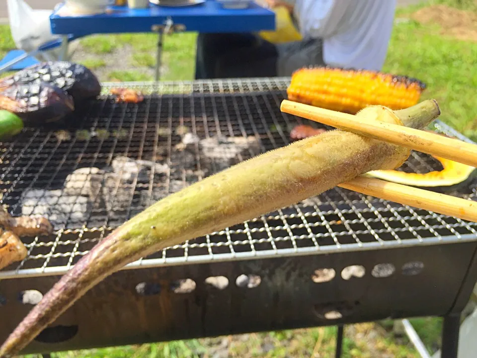 🔥焼きオクラ〜うまい！🔥|りーちさん