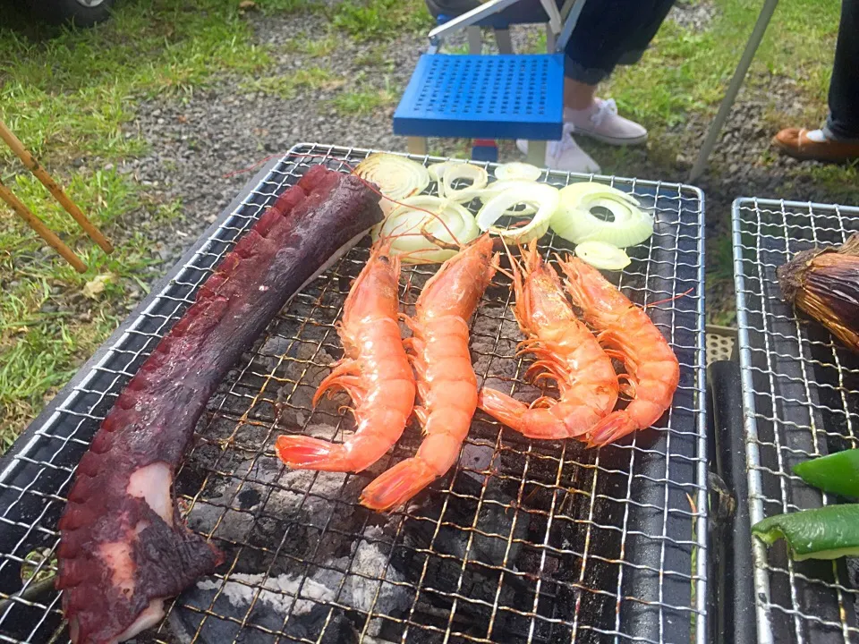 🔥焼きタコ！焼きエビ！🔥|りーちさん