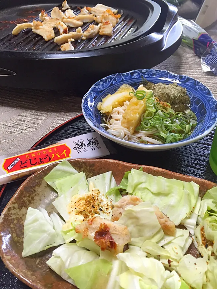 お素麺と鶏軟骨焼き|まゆさんさん