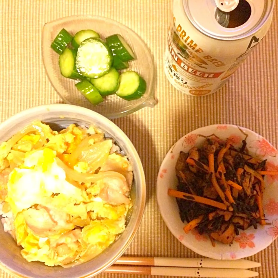 ひじきの煮付けと親子丼|jcookingさん