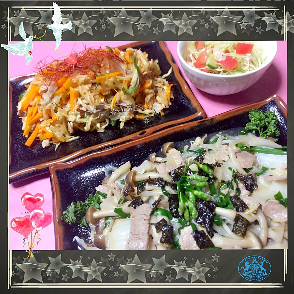 じゅんけちゃんの♥お弁当★常備菜★切り干し大根の中華炒めと 豚肉入り野菜炒め|ロコタンさん