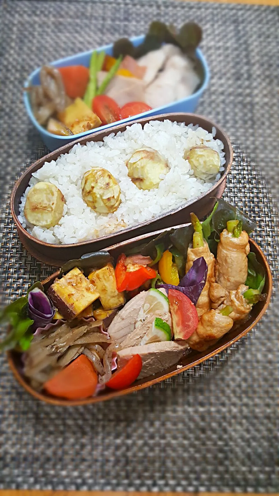 今日のお弁当🎵　　秋だなぁ～～😁😁
                                 (何となく秋バージョン)|クッキングオヤジさん