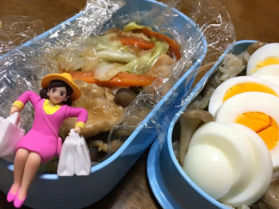 Snapdishの料理写真:OL人形なんて全然可愛くないよお（ ;  ; ）昨日作っていただいた野菜あんでお弁当！|もっつぁさん