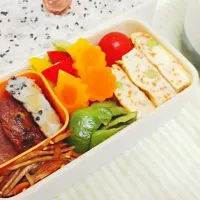 Snapdishの料理写真:お野菜中心🍅夫のお弁当|mineさん