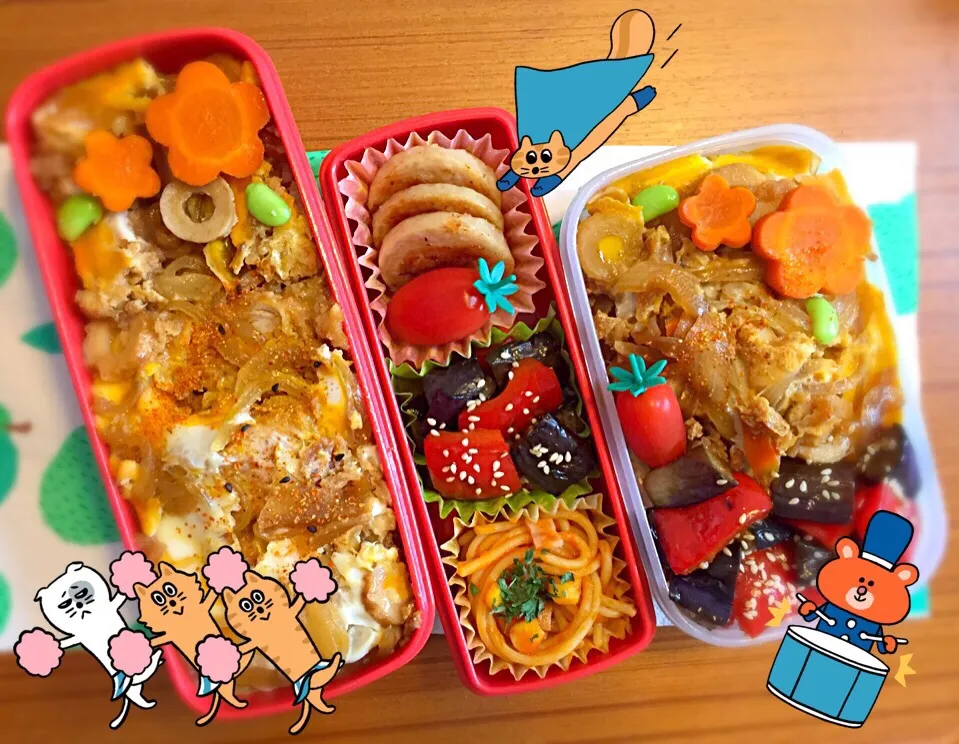 Snapdishの料理写真:本日のお弁当🍱2人分。|anchanさん