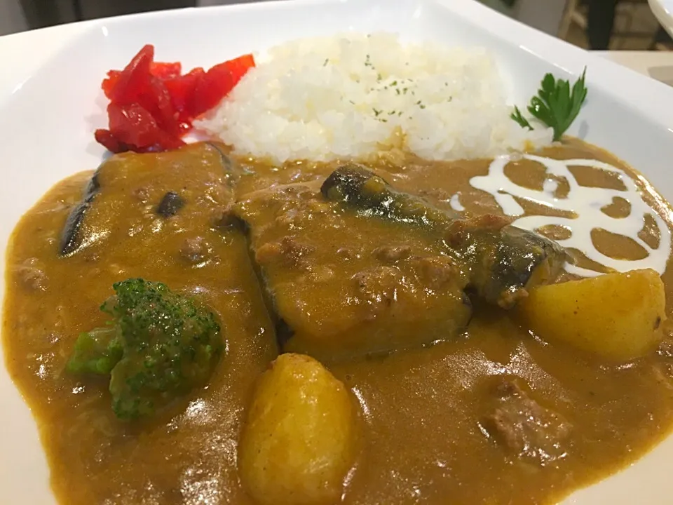 ナスと挽肉のチーズカレー|ようさん