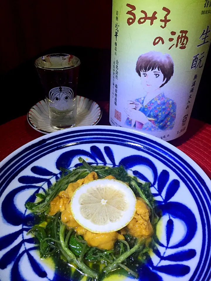 Snapdishの料理写真:【ワカコ酒】ウニクレソン|あつしさん