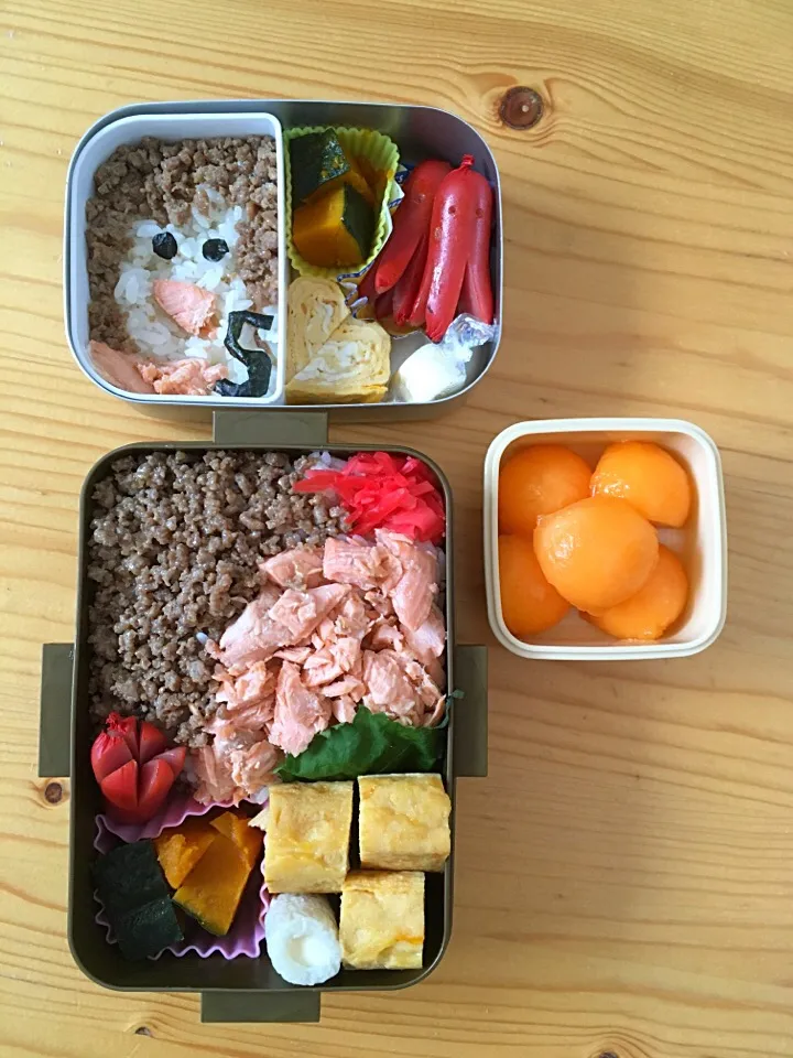 Snapdishの料理写真:9.13そぼろ弁当|まゆさん