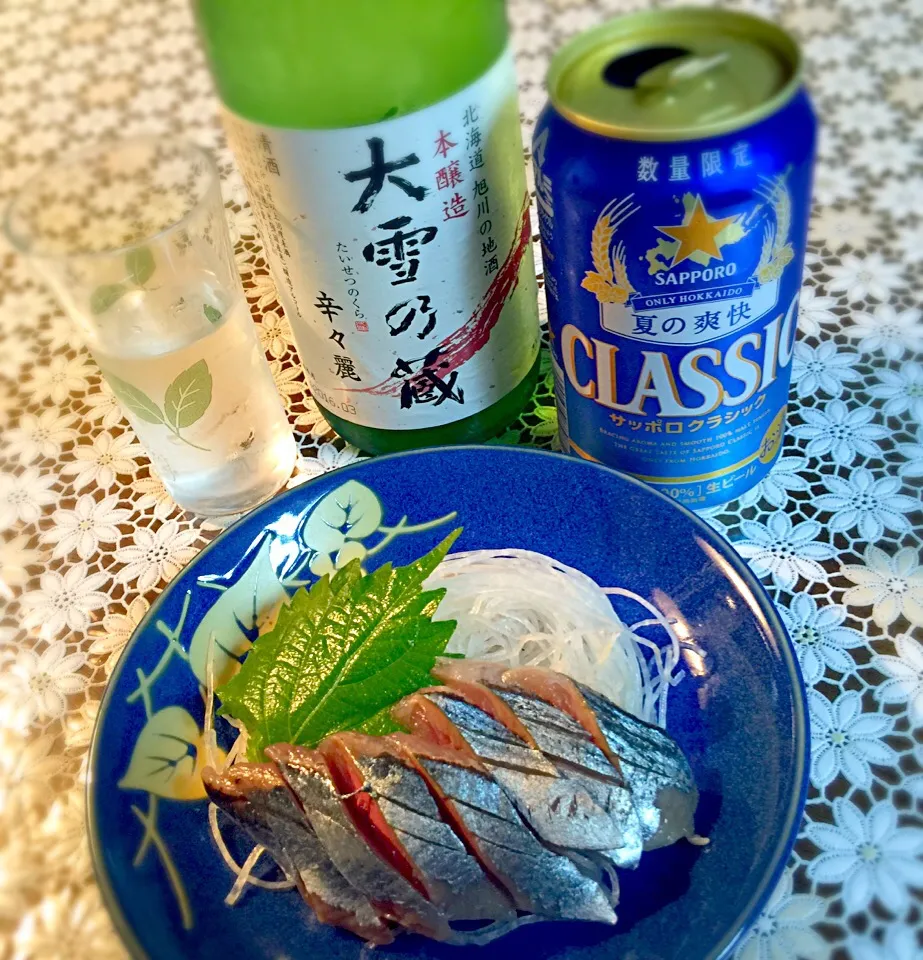 釧路産 旬の秋刀魚刺身で晩酌🍶|ぷっくりんこ💙さん