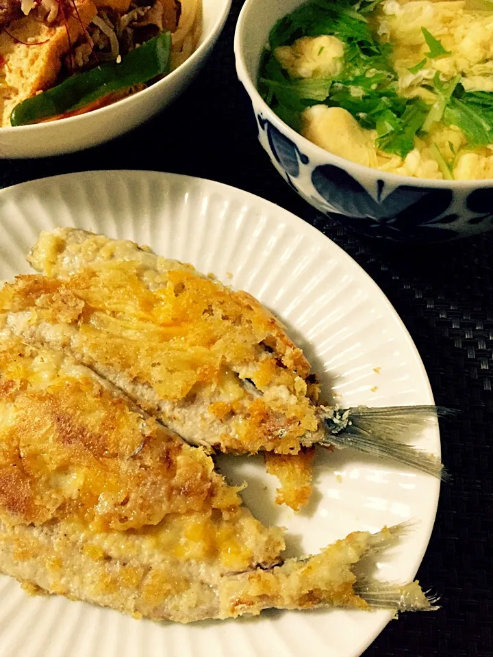 鰯のチーズ焼き🐟🍳115🐯|葉っぱのおさらyokomamaさん