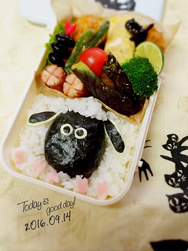 Snapdishの料理写真:ひつじのショーン🐏弁当|kiyomi sakuraiさん