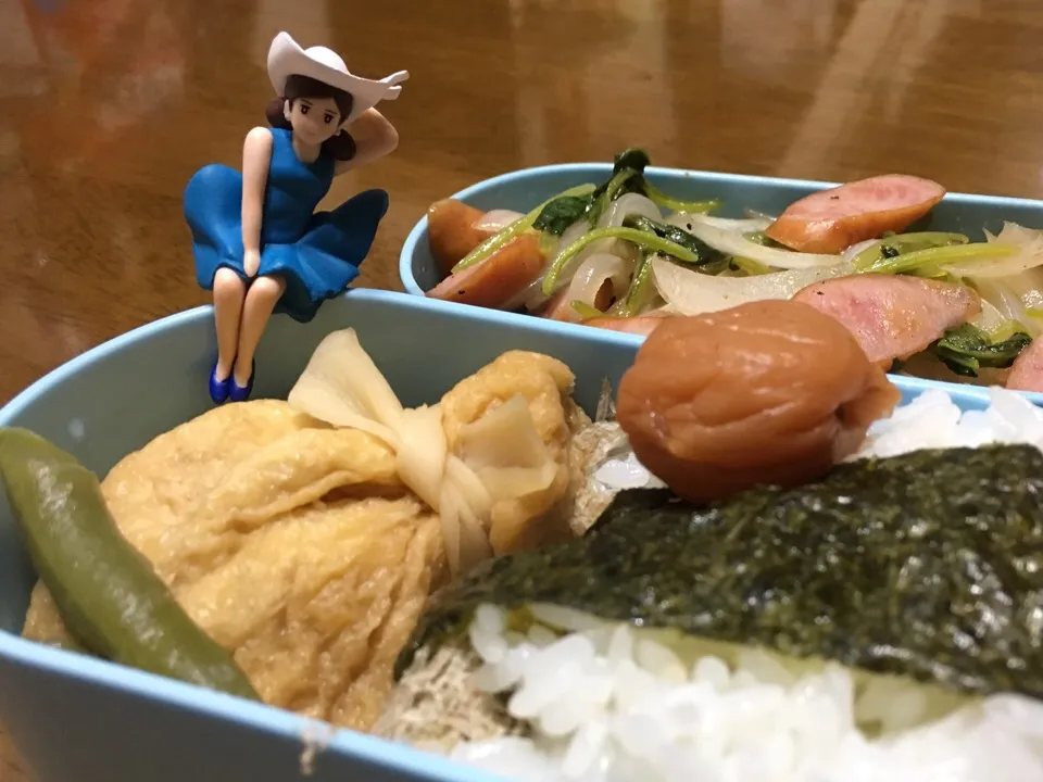 昨日の夕飯油揚げの袋煮拝借！思い出のフチ子だけど、中身全然関係ねえ((((；ﾟДﾟ)))))))|もっつぁさん