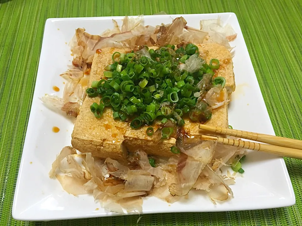 Snapdishの料理写真:厚揚げ豆腐|りしたんさん