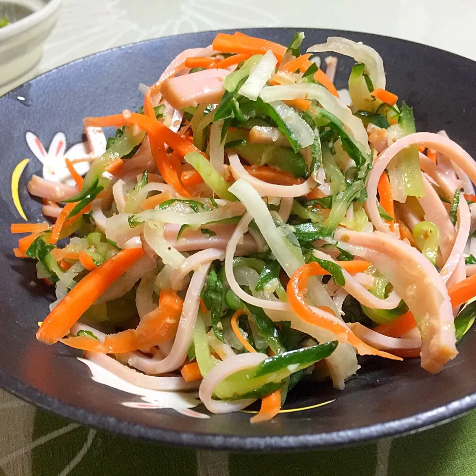 大根と人参と胡瓜の千切りサラダ
野菜が高いよぉ〜😭|tabyさん