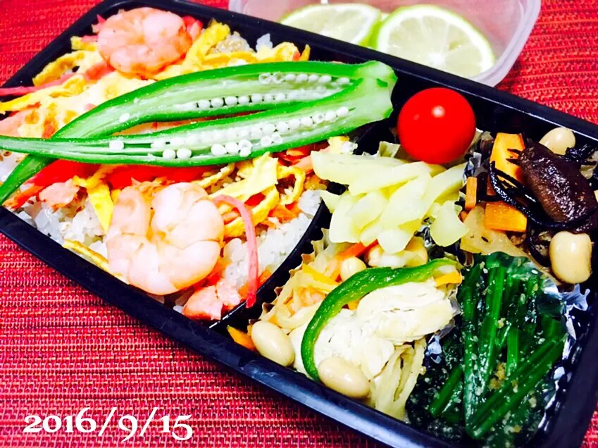 Snapdishの料理写真:まごわやさしいを意識したお弁当〜No.59〜高2息子弁当〜|じゅんけさん