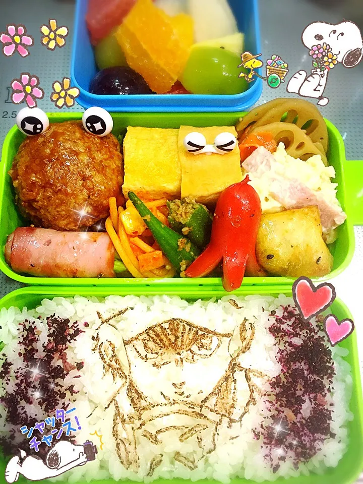 小学校最後の遠足🍱初オブラートアート😅|しずママさん