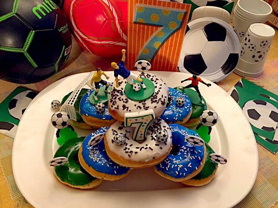 ⚽️🍩Soccer Donut Cake🍩⚽️|🌺IAnneさん