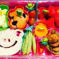 Snapdishの料理写真:Froggy Bento Lunch|Cheryl Melnickさん