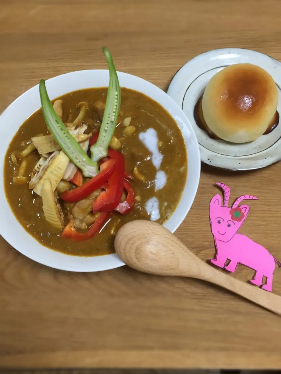 りまこヒメェ〜🐐💨💕の激辛レッドカレー を中辛レッドカレーで🎵お誕生日おめでとう〜〜＼(^o^)／🎉✨|ボンバーさん