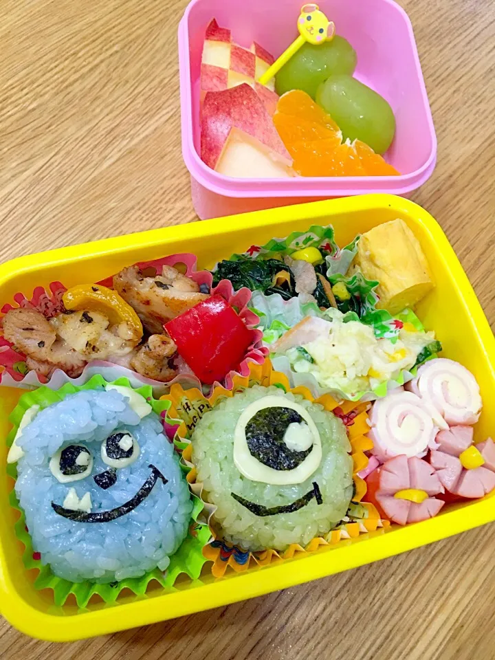 Snapdishの料理写真:息子遠足 モンスターズインク弁当|こつぶちゃんさん