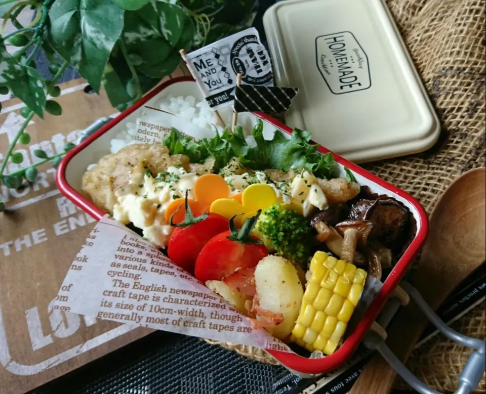 タル鶏天弁当で☆今日のお弁当〜(*´∀`)♪|mocaさん