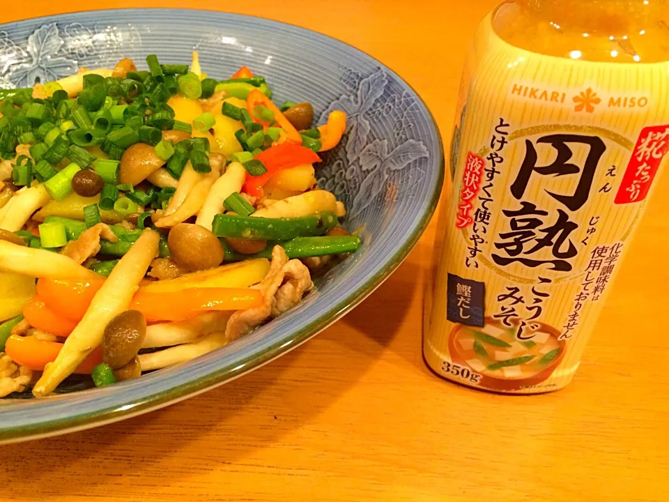 豚バラと彩り野菜の味噌炒め|ひろみに。さん