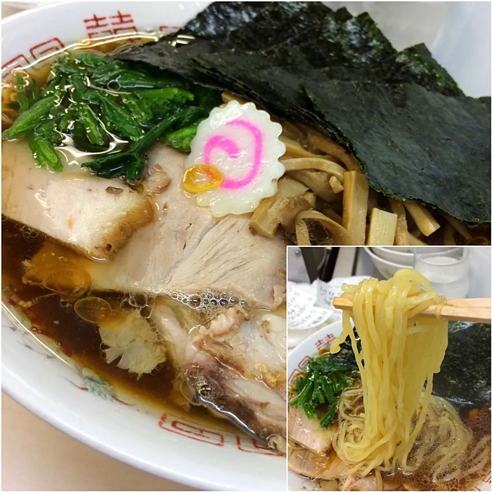 青島ラーメン のり＋メンマ＋茹ホウレン草@青島食堂(秋葉原)|塩豚骨さん