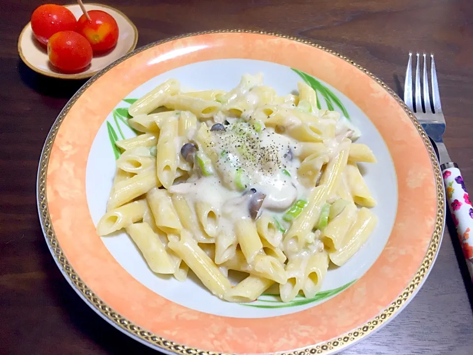 生クリーム無しで！クリームパスタに挑戦*\(^o^)/*|おまめさん