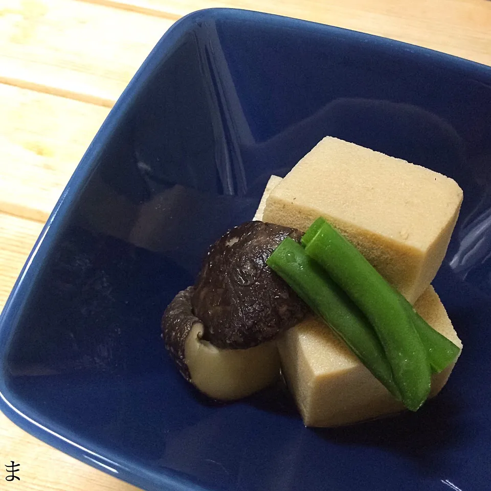 糠漬けの干し椎茸と高野豆腐の煮物|まる(丸大豆)さん