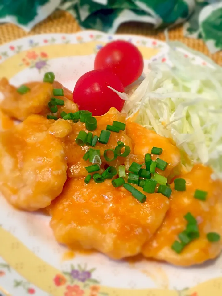 Snapdishの料理写真:胸キュン肉のマヨ味噌焼き♪|あゆさん