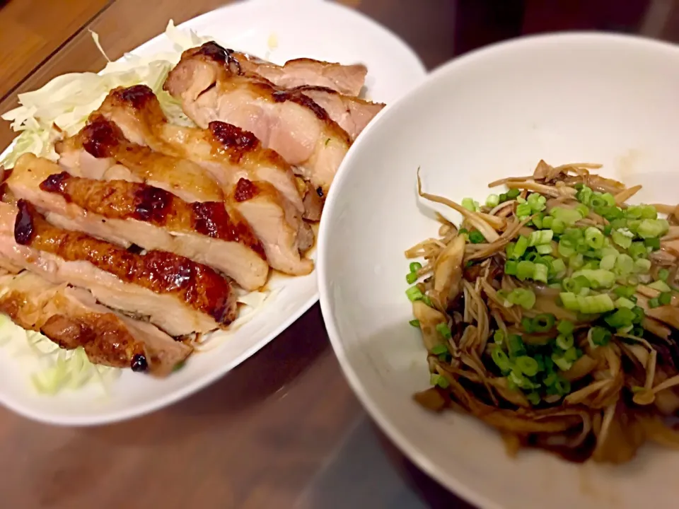 ☆鳥の照り焼き ☆えのき、エリンギ、舞茸のバター炒め|ゆかねち☆さん