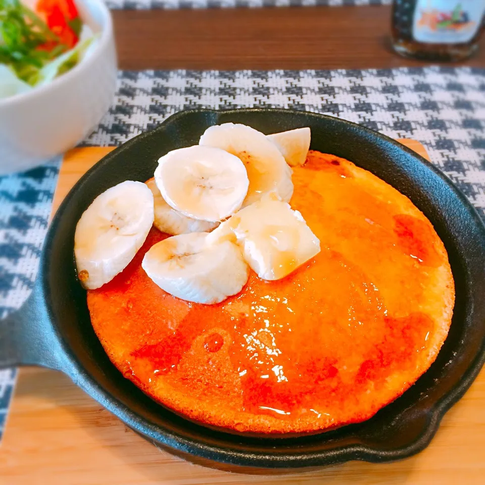 スキレットでふわふわホットケーキ🍳|🍎ゆかりんご🍎さん