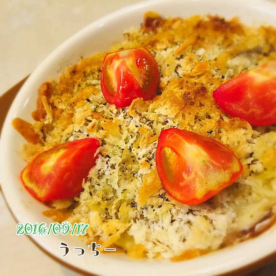 さば水煮缶de香草パン粉焼き|うっちーさん