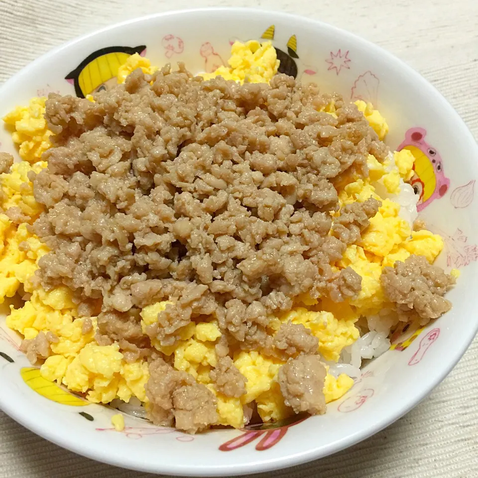 二色丼|もこうさぎさん