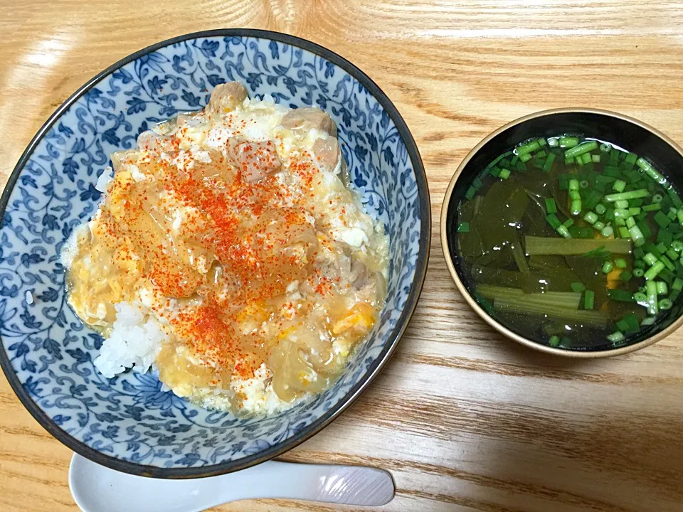 親子丼、豆腐と小松菜のおすまし✧*|Makiさん