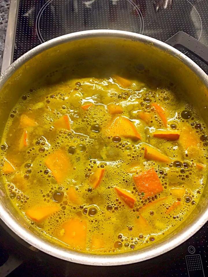 Kürbissuppe/ pumpkinsoup in progress|Sevi Kovacsさん