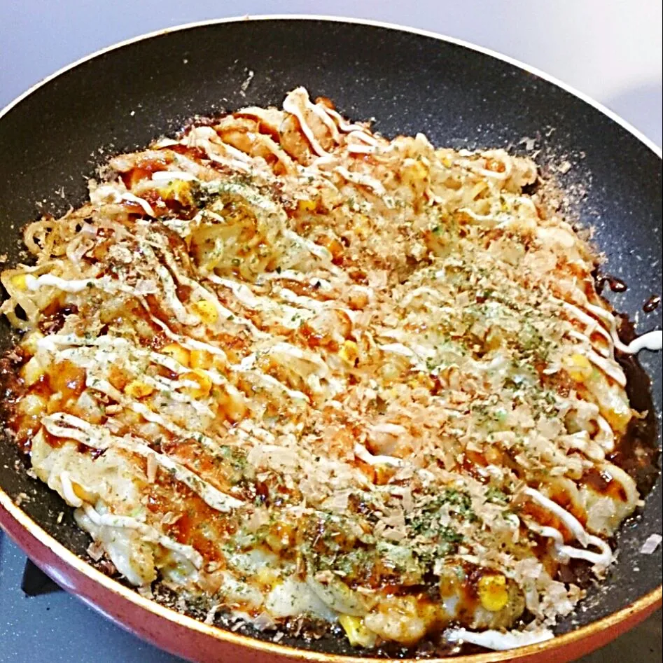 残ったたこ焼きの具deもんじゃ風|mi_neneco♪さん