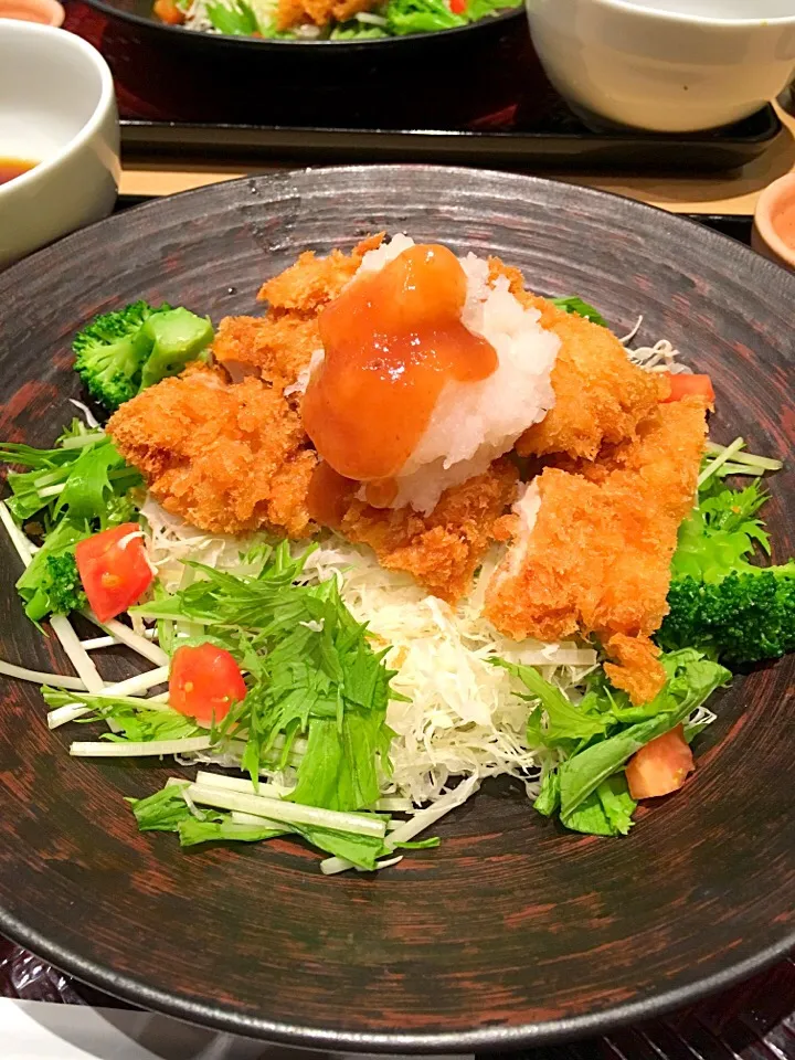 チキンカツ梅おろし|あひごんさん