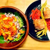 Bacon chicken & Paprika salad|那智さん