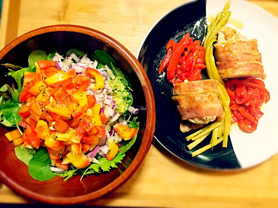 Bacon chicken & Paprika salad|那智さん