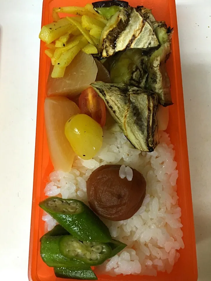 Snapdishの料理写真:焼き茄子vegan弁当|aiさん