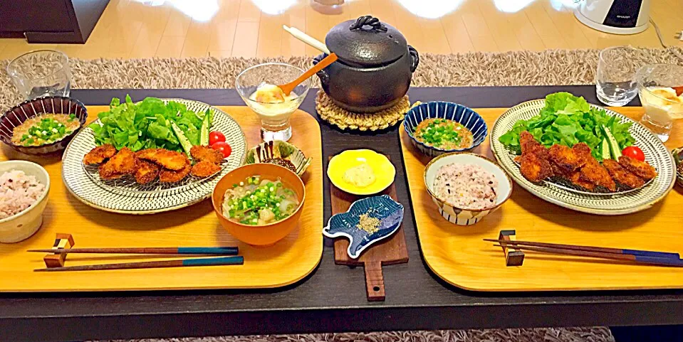 お昼ご飯
平らチキンカツ
豚汁|ようさん