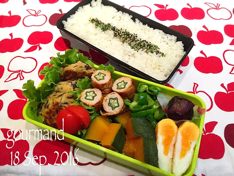 Snapdishの料理写真:2016.9.18 息子⚽️試合お弁当♪|プーティさん